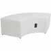 Modular  White Leather Powered & USB Charging Ottoman/Connector Table