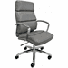 Padded Leather Chair in Fashion Gray