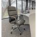 Padded Leather Chair in Fashion Gray