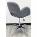 Retro Gray Fabric Low Back Swivel Stool w/23" - 32"H Seat Height