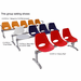 Scoop Airport Seating - 3-Seater