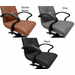 Set of 2 High Back Conference/Training Room Chairs in Faux Leather