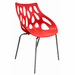 Set of 4 Fire Red Lavaflow Stack Chairs