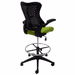 Sleek Flip Up Arm Mesh Drafting Stool w/ 23.5" - 31.5" Seat Height