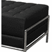 Three Person Black Vinyl Modular Bench