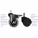 Upgrade Set of Five 3-inch Locking Rubber Inline Casters with 350 Pound Capacity