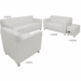 White Leather Lobby Seating Series - White Leather 2-Seater