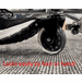 Set of Five 3-inch Locking Rubber Inline Casters with 500 Pound Capacity