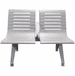 Aero Steel Public Beam Seating Series - 2-Seat Beam Seater in Gray Mist