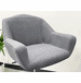 Gray Fabric Mid Century Low Back Swivel Stool w/ 22" - 31"H Seat Height