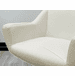 Leather Low Back Mid Century Swivel Guest Chair in Ivory White