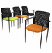 Mesh Stackable Guest Office Chair w/Color Burst