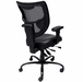 24/7 400 Lbs. Capacity Multi-Shift Black Chair w/Antimicrobial Vinyl Seat