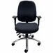 24 Hour 400 Lbs. Capacity Multi-Shift Intensive Use Ergonomic Chair in Black