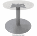 24" Round Metal Disc Base Waiting Room Table