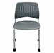 300 lb. Capacity Gray Mobile Stacking Training Room Chair