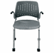 300 Lb. Capacity Gray Mobile Stacking  Training Room Chair w/Armrests