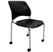 300 Lbs. Capacity Black Stacking Chair on Casters