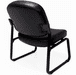 500 Lbs. Capacity Antimicrobial Black Vinyl Armless Guest Chair