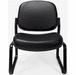 500 Lbs. Capacity Antimicrobial Black Vinyl Armless Guest Chair