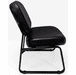 500 Lbs. Capacity Antimicrobial Black Vinyl Armless Guest Chair