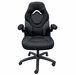 Black Mesh & Leather Swivel/Gaming Chair with Flip Up Arms