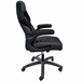 Black Mesh & Leather Swivel/Gaming Chair with Flip Up Arms