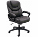 Brown Leather Office Desk Chair with Adjustable Lumbar