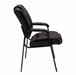 Deep Cushion Black Leather Guest Office Chair
