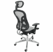 Executive Elastic White All-Mesh Ergonomic Chair w/Headrest