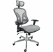 Executive Office Chair in Silver Gray Mesh