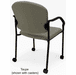 Fabric Seminar/Reception Chair with Casters & Glides
