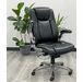 Flip Up Arm Desk Chair with Adjustable Lumbar in Black