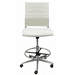 Padded Contemporary Classic Armless Leather Mid Back Stool w/23" - 32"H Seat Height