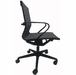 Simplistic Stretch Linen Office Chair in Charcoal Gray