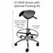 Small User 300 Lbs. Capacity Split Seat Saddle Medical Stool - 22 to 29 Inch Seat Height