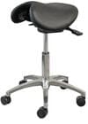 Leather 300 Lbs. Capacity Saddle Seat Stool - 22" - 29-1/2" Seat Height