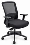 300 Lbs. Cap. 24/7 Rated Ergonomic Mesh Task Chair in Black