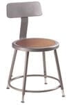 Adj. Height Heavy-Duty Lab/Shop Stools w/Backrest - 19"-27&quotH Stool - 300-lb Weight Capacity