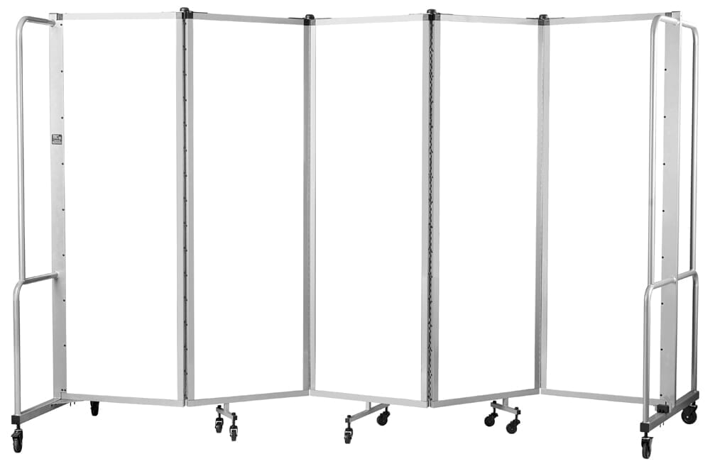 10'W x 6'H Whiteboard Folding Mobile Room Divider