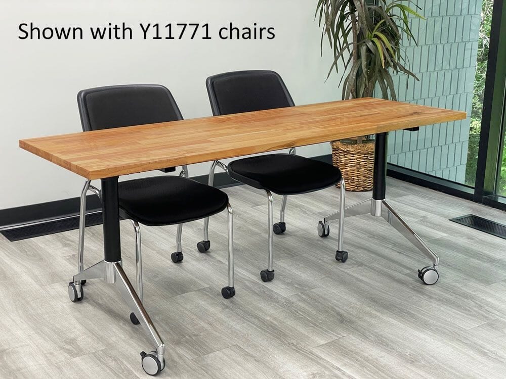 Solid Wood / Beech Flip Top Training Tables 71"x 24" Table