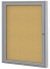 Aluminum Frame Cork Bulletin Board - 24" X 36" 1 Door