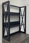 Xdustrial Series Black Metal Frame 36&quotW Open Storage Hutch