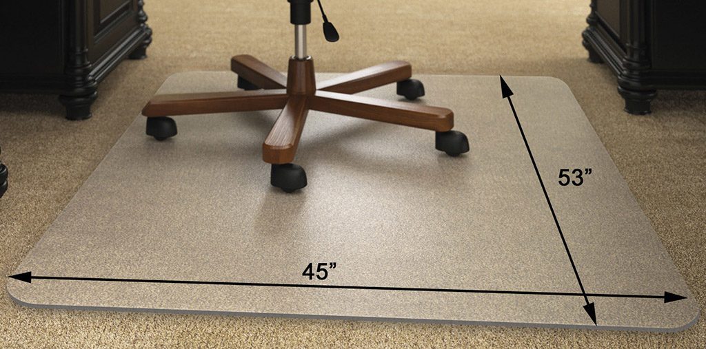 45 x 53 High Pile Carpet .25 Thick Rectangular Chair Mat