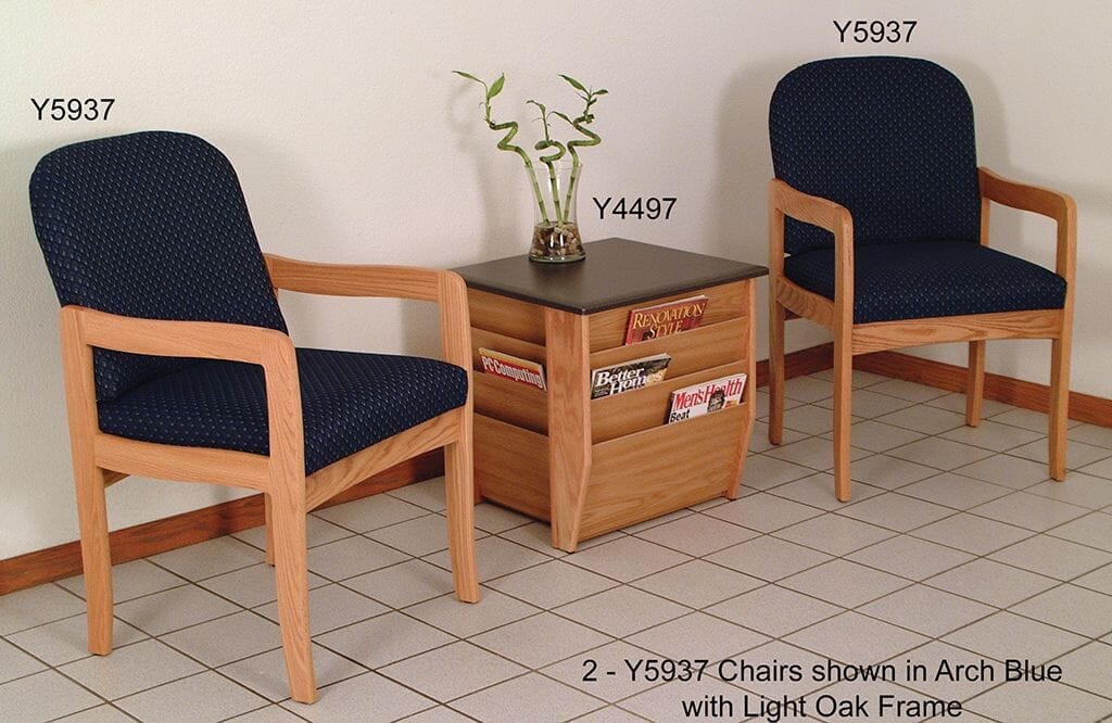 400 lb. Capacity Solid Oak Frame Waiting Room Chair