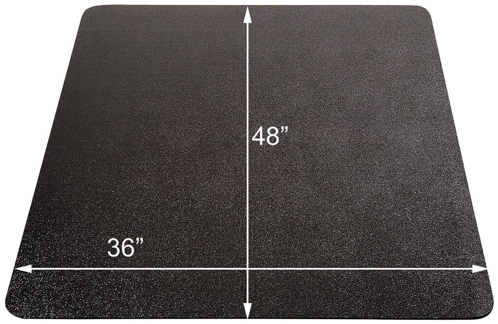 Black Chair Mats for Medium Pile Carpets 36"x 48" Rectangular Chair