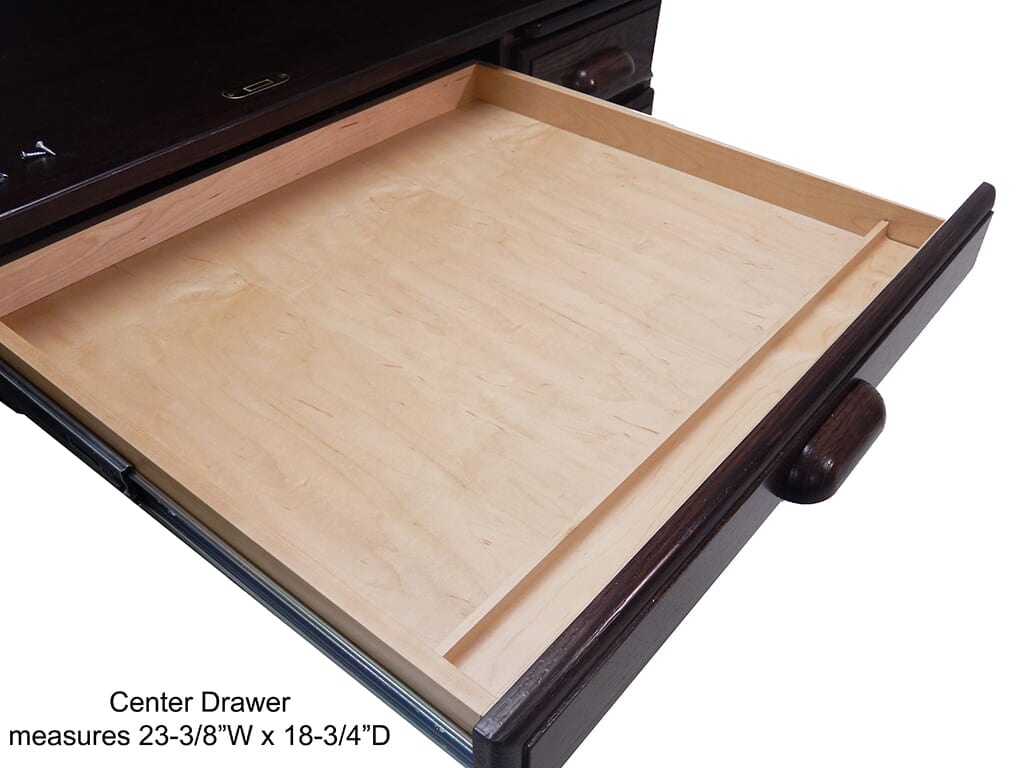 54"W Deluxe Solid Oak Laptop Roll Top Desk Made in USA