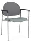 Chat Stackable Guest Chair in Standard Fabric/Vinyl with Poly Backrest