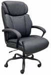 400 Lbs. Capacity Genuine Cowhide Leather Executive Chair in Black - FREE with $10,000.00