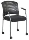 Titanium Finish Stackable Visitors Chair w/ Casters
